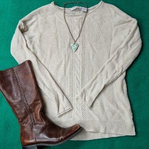 Oatmeal Olivia and Grace Cashmere Sweater